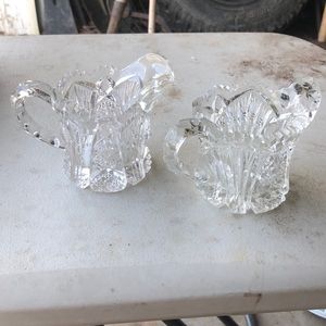 Vintage cut glass set